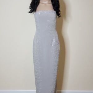 Basix II Sliver Beaded Dress/ Size 4